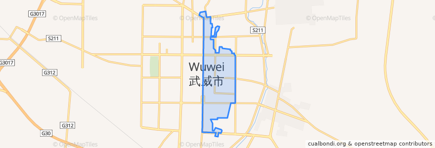 Mapa de ubicacion de Dongdajie Subdistrict.