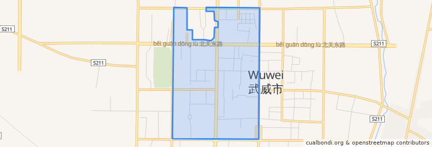 Mapa de ubicacion de Xidajie Subdistrict.