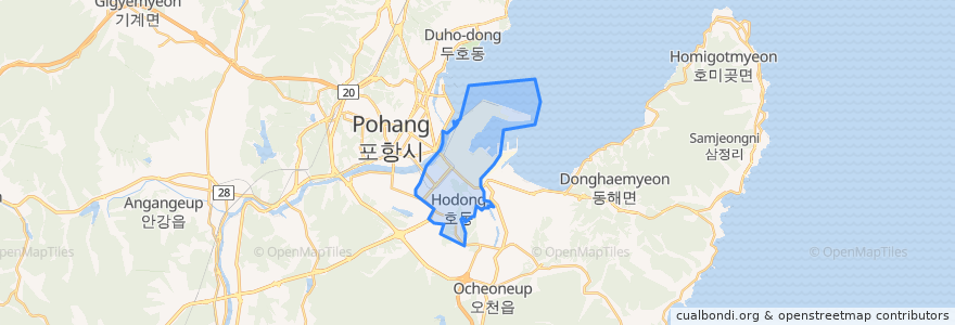 Mapa de ubicacion de 제철동.