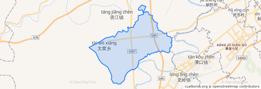 Mapa de ubicacion de 太窝乡.