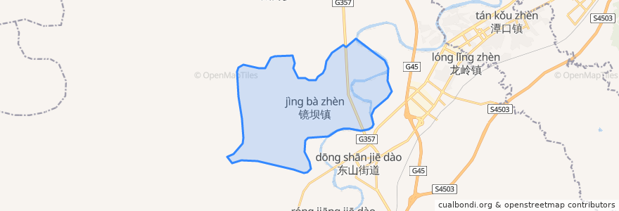 Mapa de ubicacion de 镜坝镇.