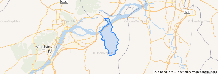 Mapa de ubicacion de 里山镇.