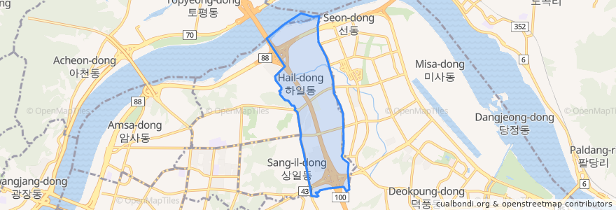 Mapa de ubicacion de Gangil-dong.
