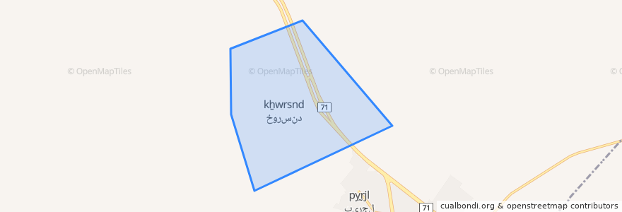 Mapa de ubicacion de شهر خورسند.