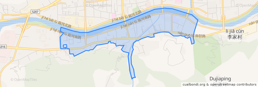 Mapa de ubicacion de Shimaping Subdistrict.