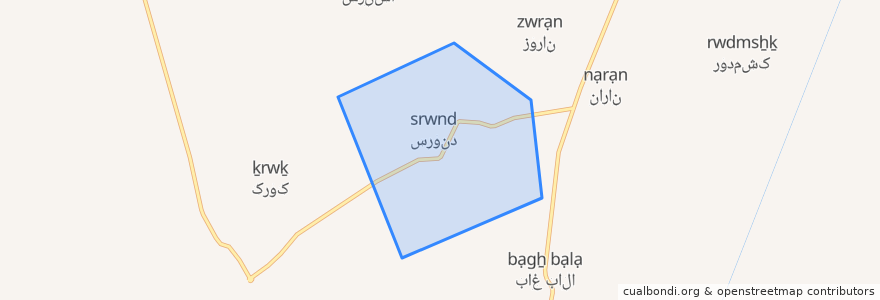 Mapa de ubicacion de سروند.