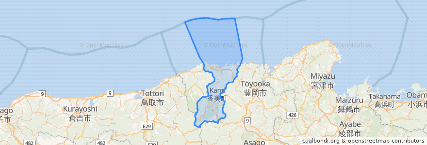 Mapa de ubicacion de Kami.