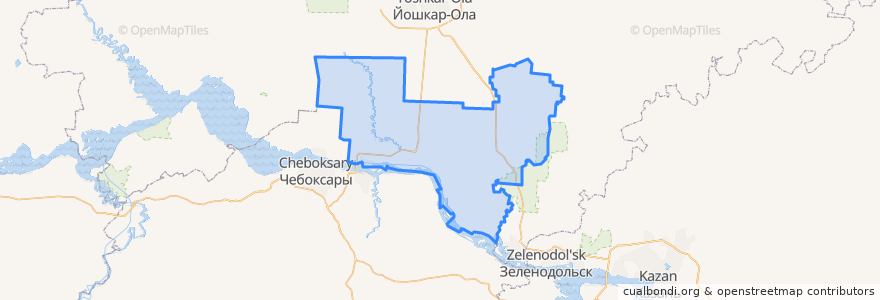 Mapa de ubicacion de Zvenigovsky District.