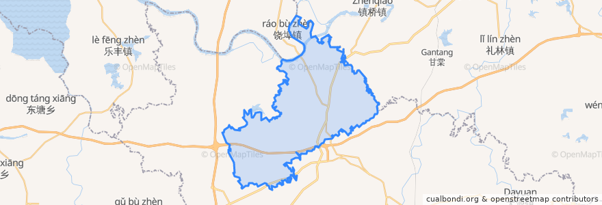 Mapa de ubicacion de Shizhen.
