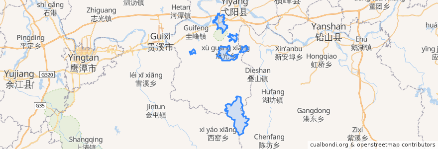 Mapa de ubicacion de 旭光乡.