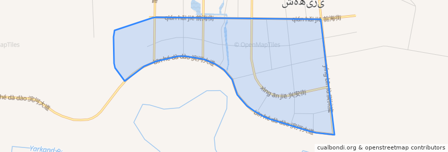 Mapa de ubicacion de Ташкурган.