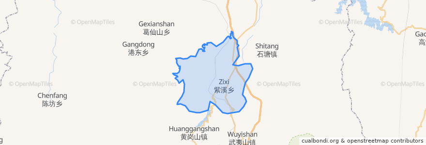 Mapa de ubicacion de Zixi.