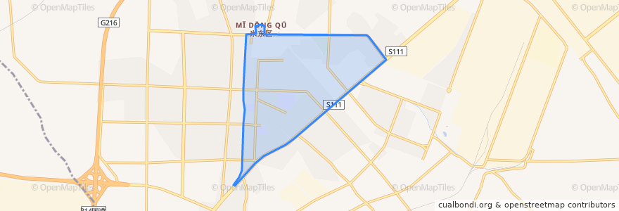 Mapa de ubicacion de 古牧地东路街道.