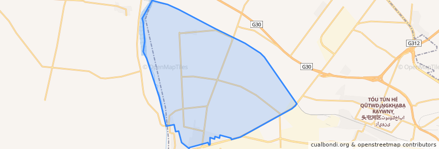 Mapa de ubicacion de 兵团头屯河农场.