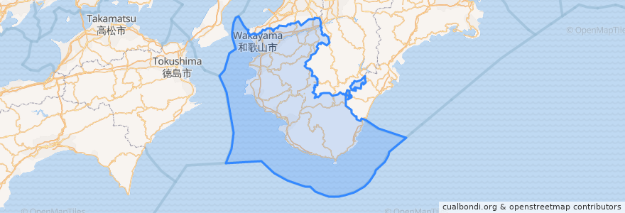 Mapa de ubicacion de Wakayama Prefecture.