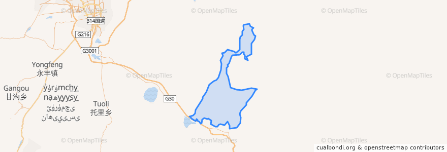 Mapa de ubicacion de 西沟乡.