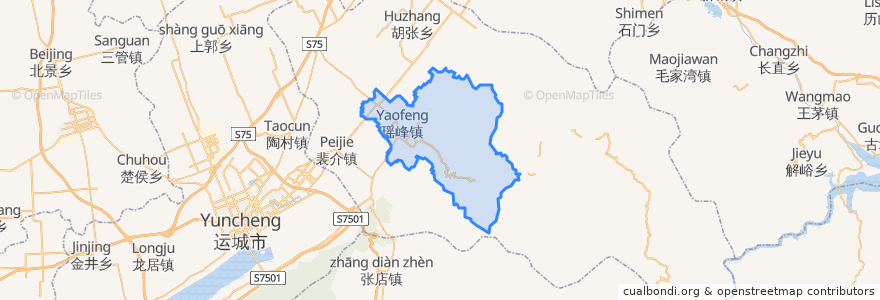 Mapa de ubicacion de 瑶峰镇.