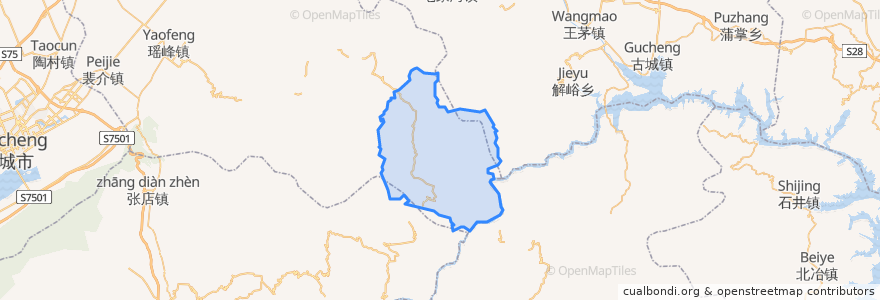 Mapa de ubicacion de Qijiahe.