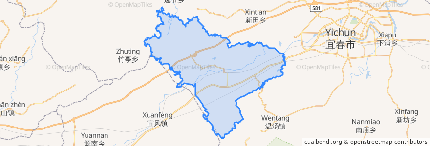 Mapa de ubicacion de Xicun.