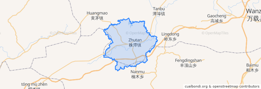 Mapa de ubicacion de 株潭镇.