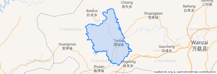 Mapa de ubicacion de Tanbu.