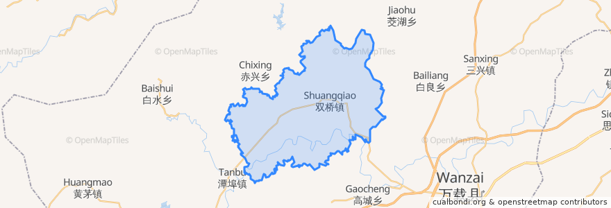 Mapa de ubicacion de Shuangqiao.