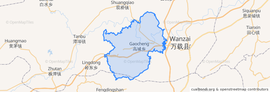 Mapa de ubicacion de Gaocheng.