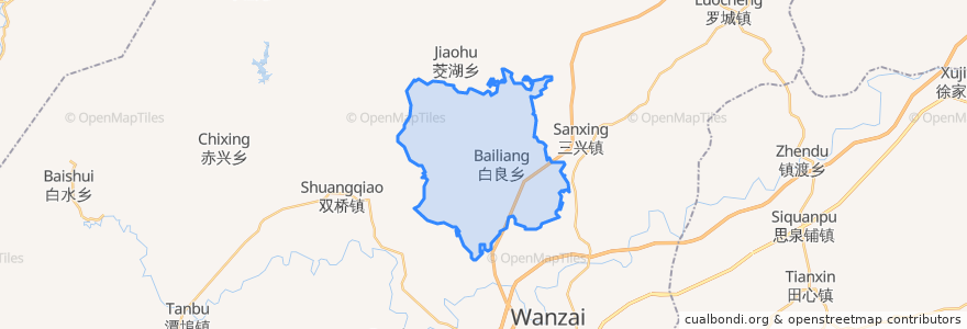 Mapa de ubicacion de Bailiang.
