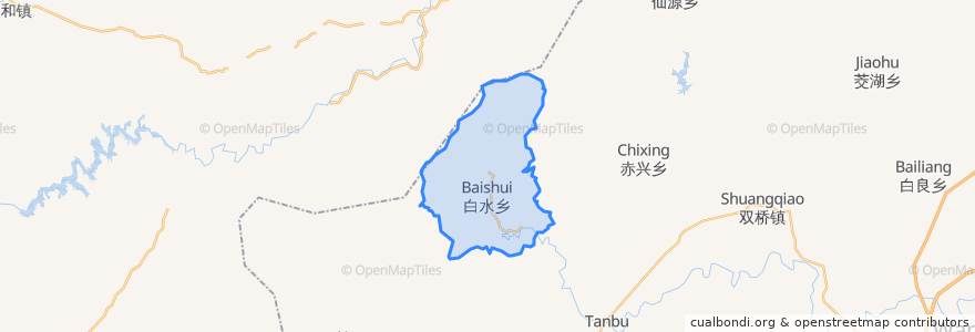 Mapa de ubicacion de Baishui.