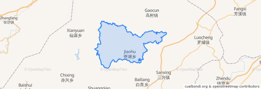Mapa de ubicacion de Jiaohu.