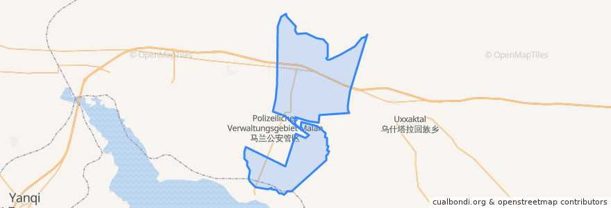 Mapa de ubicacion de 曲惠镇 چۇقۇ بازىرى.