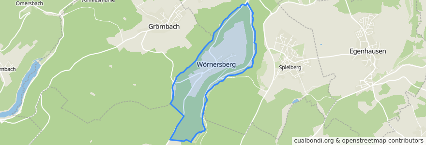 Mapa de ubicacion de Wörnersberg.