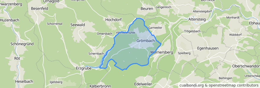 Mapa de ubicacion de Grömbach.