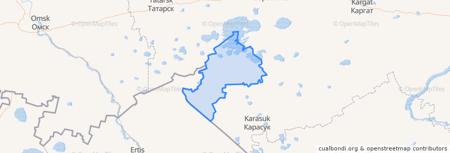 Mapa de ubicacion de Kupinsky District.