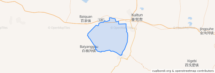 Mapa de ubicacion de 西大沟镇.