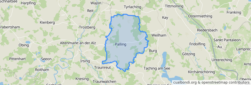 Mapa de ubicacion de Palling.