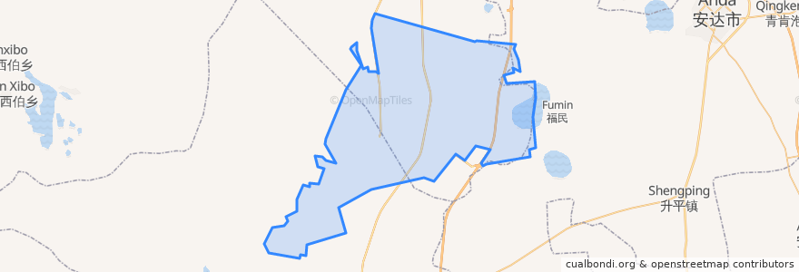 Mapa de ubicacion de Xingshugang.