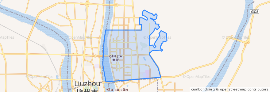 Mapa de ubicacion de Tanzhong Subdistrict.