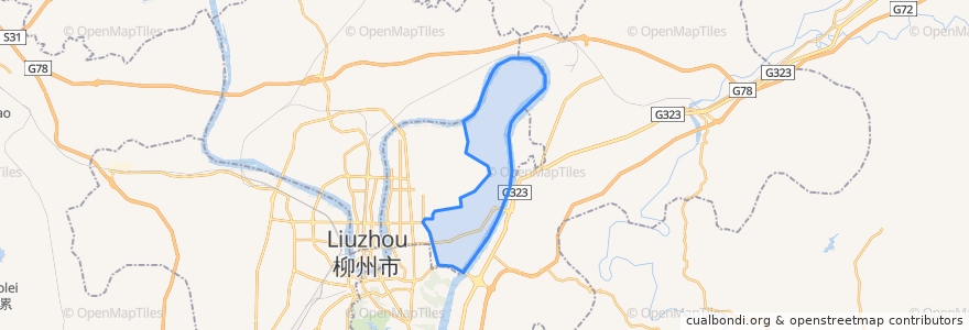Mapa de ubicacion de Jinglan Subdistrict.