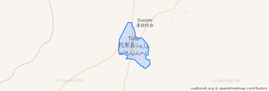 Mapa de ubicacion de 托里镇.