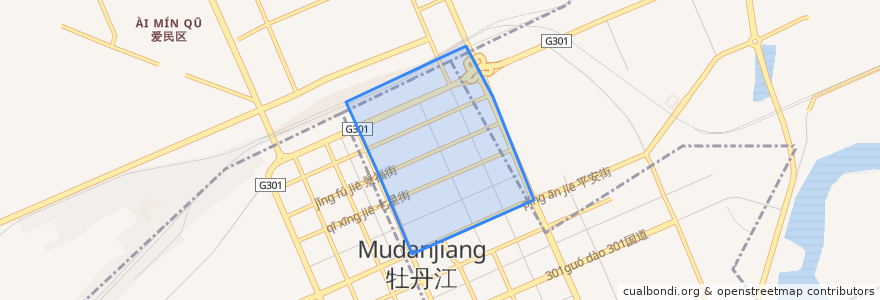 Mapa de ubicacion de 七星街道.