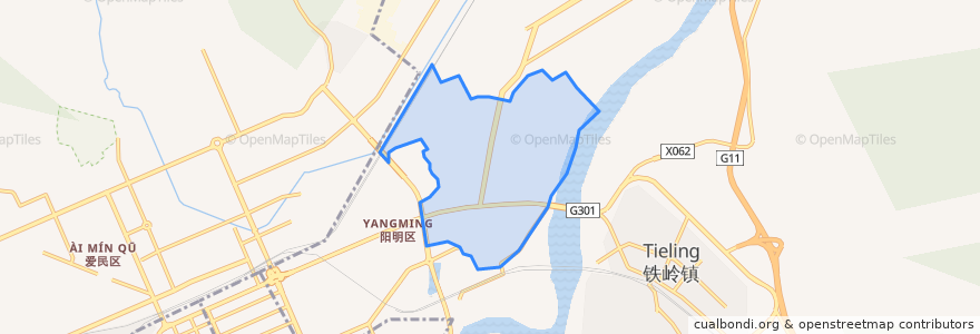 Mapa de ubicacion de 前进街道.