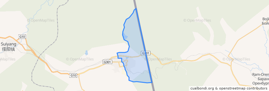 Mapa de ubicacion de 绥芬河市.