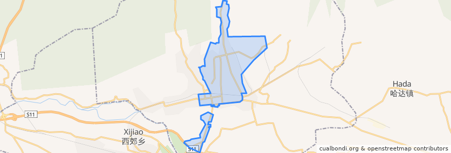 Mapa de ubicacion de 城子河街道.