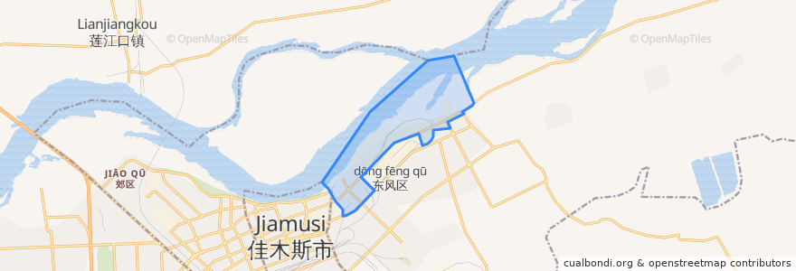 Mapa de ubicacion de Jianguo Subdistrict.