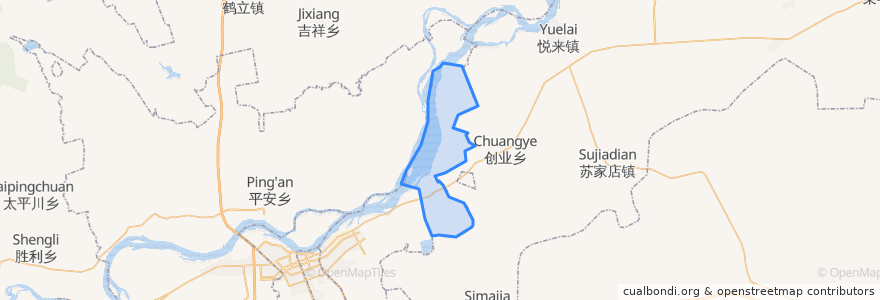 Mapa de ubicacion de Jianguo.