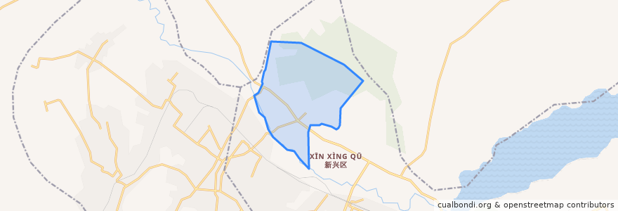 Mapa de ubicacion de Beishan Subdistrict.