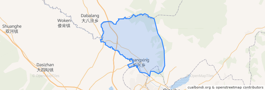 Mapa de ubicacion de Changxing.