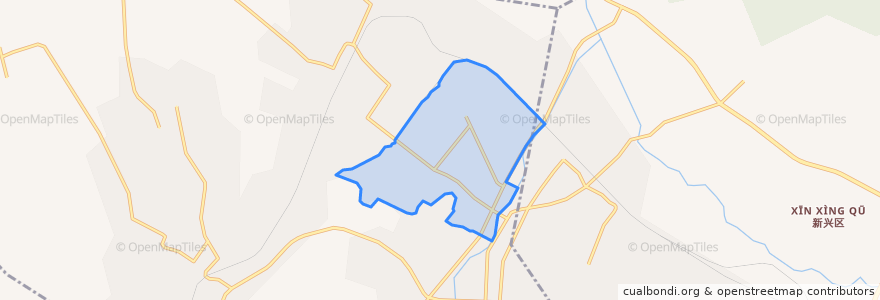 Mapa de ubicacion de Xinjian Subdistrict.