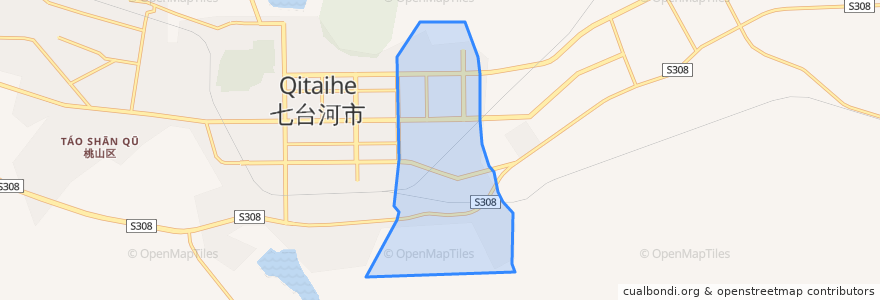 Mapa de ubicacion de 桃东街道.